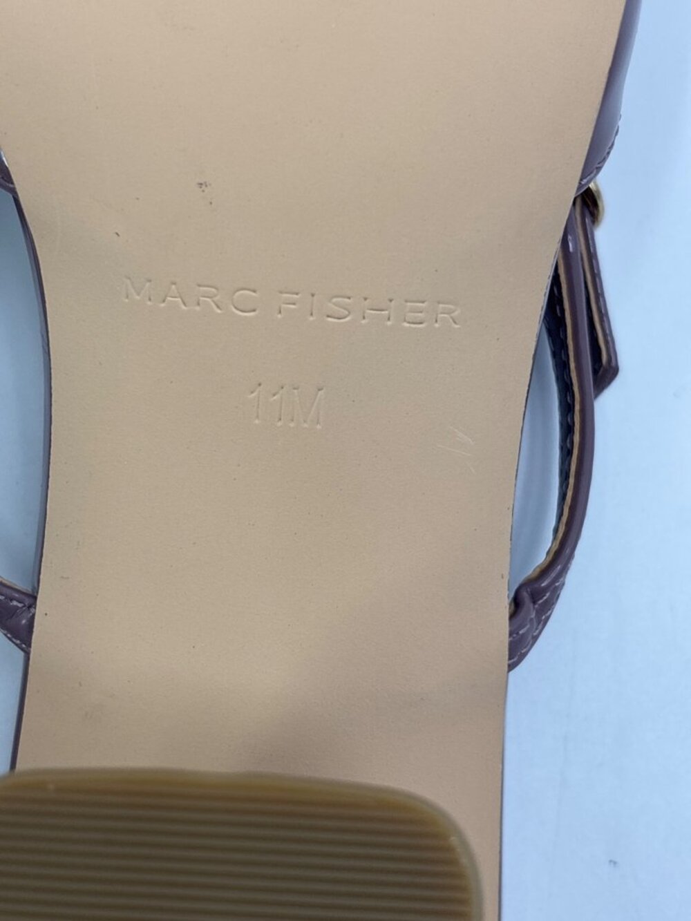 Marc Fisher Lakey Mule 2.5" Heel Patent Mauve Size 11M NWOT - Picture 7 of 7